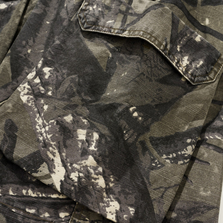 Herren Cargo-Shorts mit praktischem Camouflage-Muster und elastischem Bund Echoarchiv