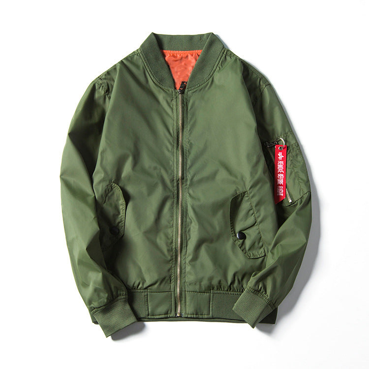 Unisex Leichter Nylon-Fliegerblouson mit kontrastreicher Innenlage und Ärmelzippertasche Echo Archiv