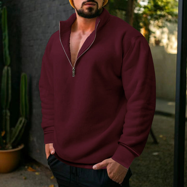 Herren Fleece-Pullover mit halbem Reißverschluss Echoarchiv
