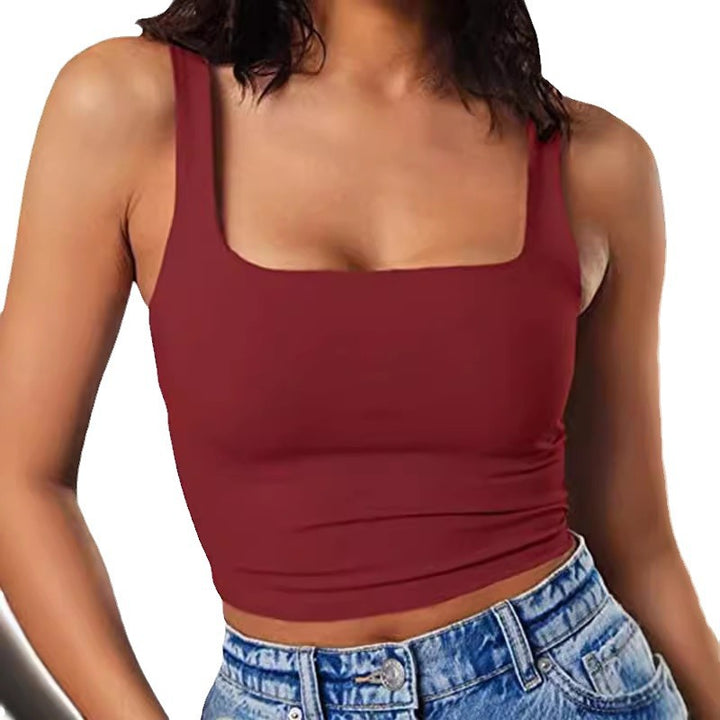 Damen Crop-Top mit quadratischem Ausschnitt und schmalem Schnitt Echo Archiv