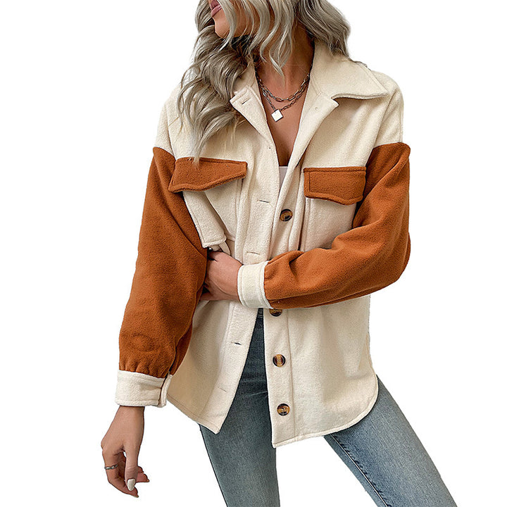 Damen Modische Fleecejacke mit Taschen und Knopfdetails Echo Archiv