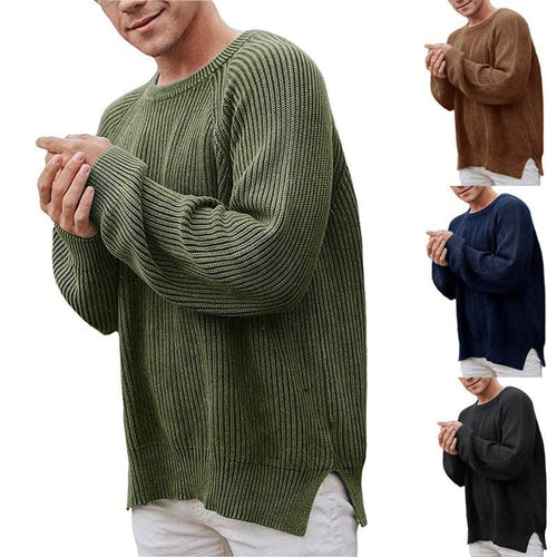 Herren eleganter Strickpullover mit strukturiertem Design und modernem Schnitt Echoarchiv