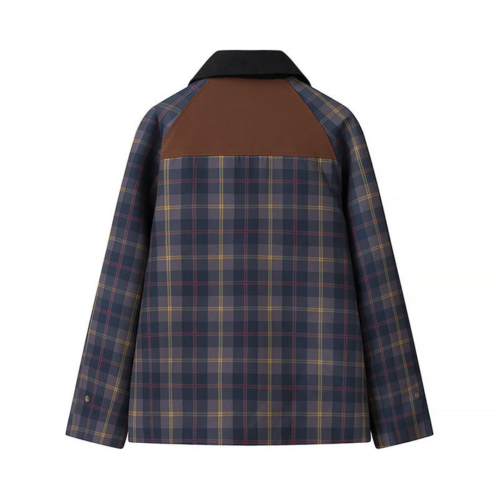 Damen Oversize-Karo-Fieldjacke mit Wachsfinish und Zweifachverschluss Echo Archiv