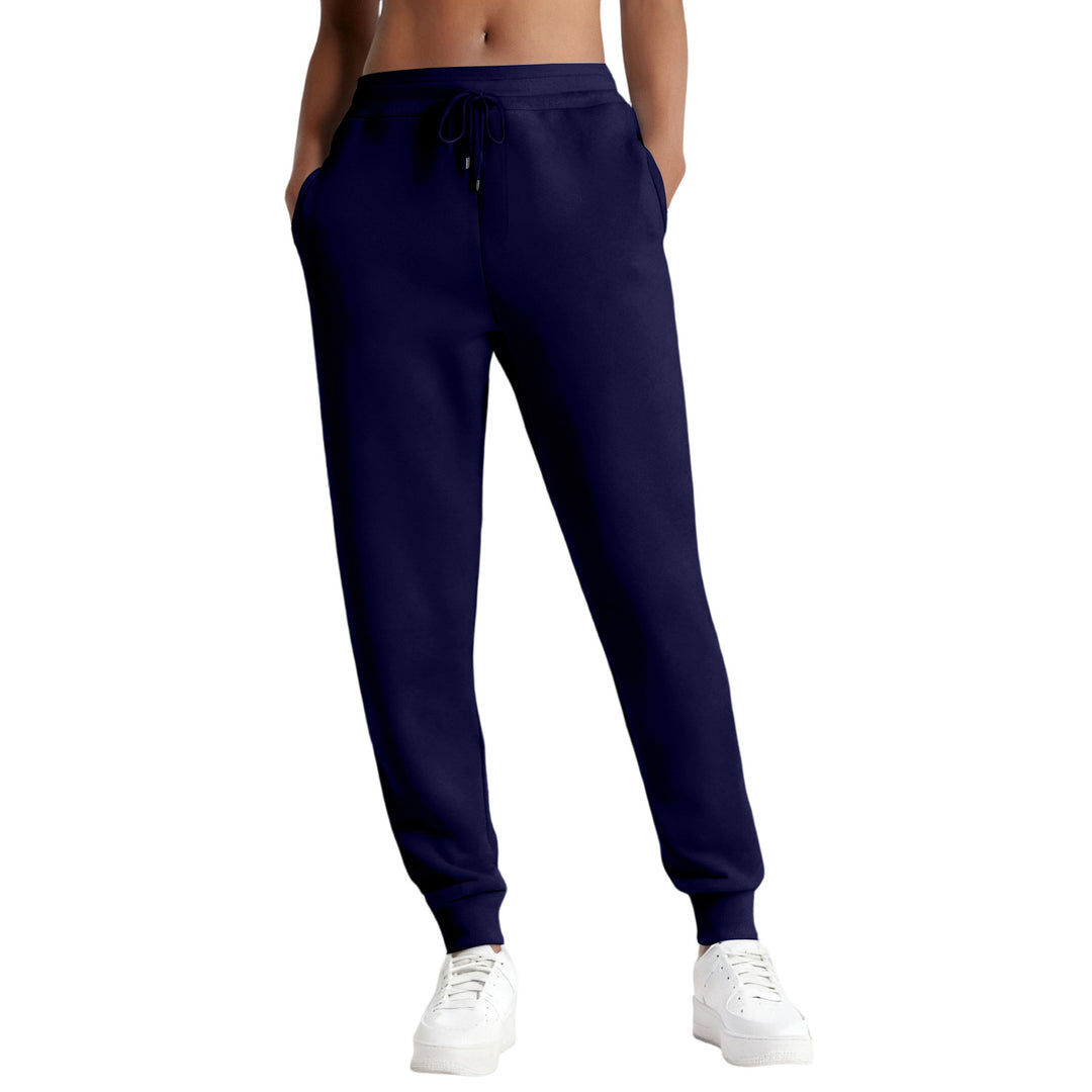 Damen schmale High‑Waist Sweat-Jogginghose mit hohem Komfortbund, verstellbarem Kordelzug und elastischen Knöchelbündchen – Avérine