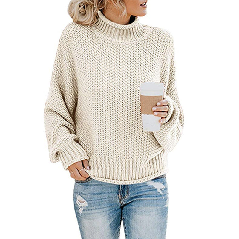 Damen nan grobstrick Rollkragenpullover mit Oversize-Schnitt und Blockstreifen-Optik Echo Archiv