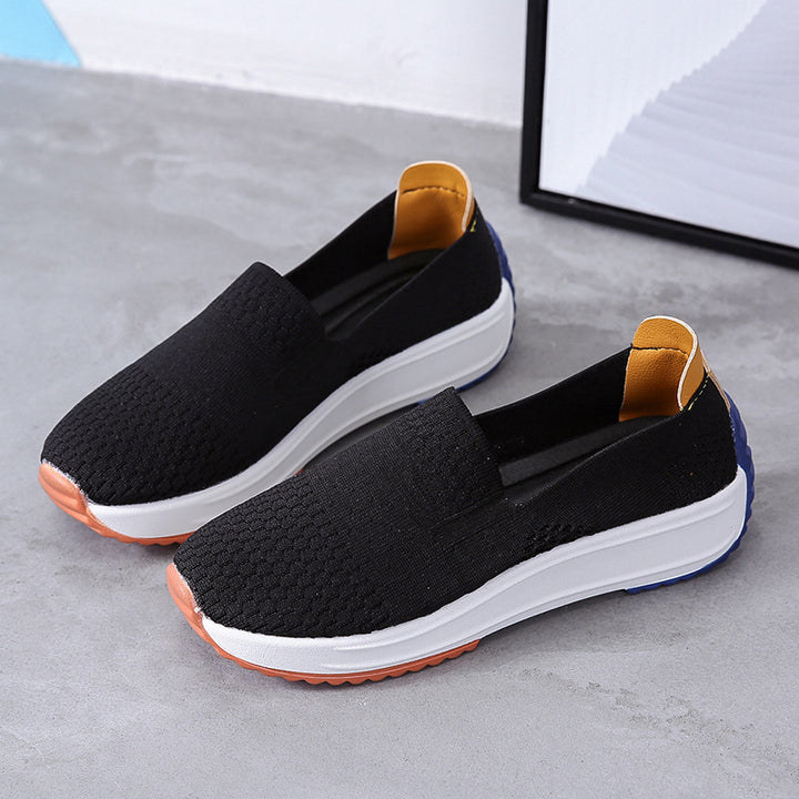 Damen Slip-On Plateausneaker mit gestricktem Obermaterial Echoarchiv