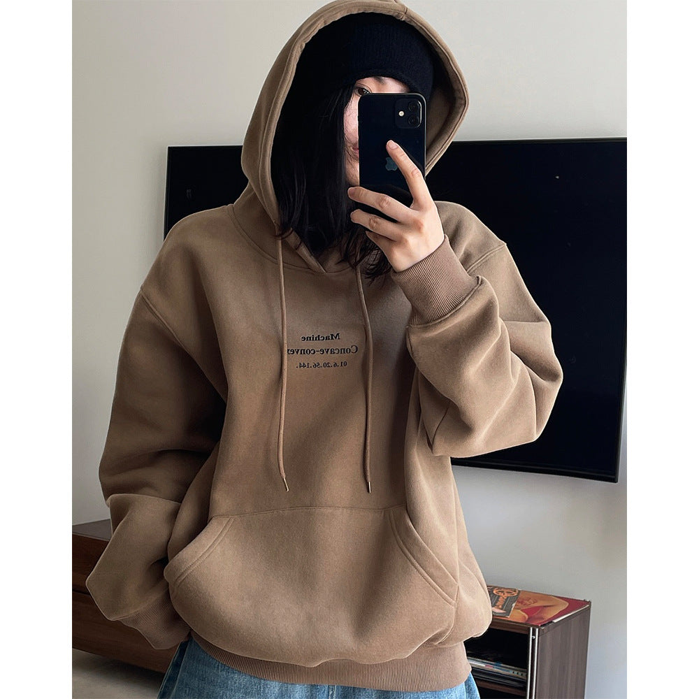 Damen Weicher Fleece‑Kapuzenpullover im Oversize‑Schnitt mit Kängurutasche Echoarchiv