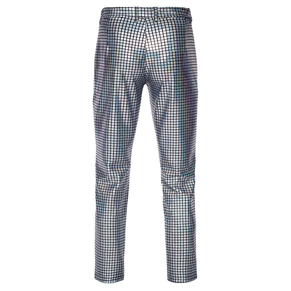 Herren Glamouröse Disco-Hose mit schimmerndem Obermaterial Echoarchiv