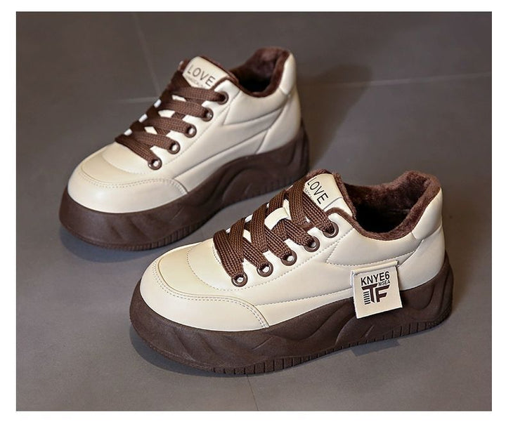 Damen Fleecegefütterte Chunky Sneakers mit rutschfester Sohle und modischem Design Echo Archiv