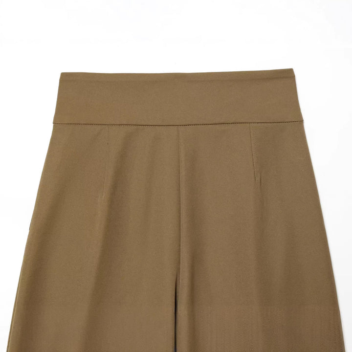 Damen Culotte‑Hose mit hoher Taille und markanter Frontfalte Echoarchiv