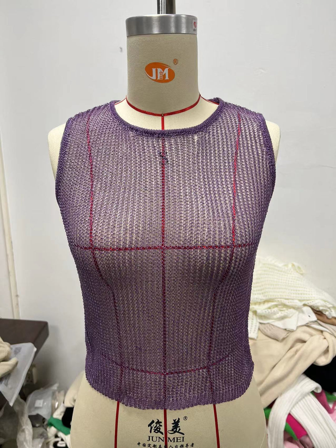 Damen glitzerndes Stricktop mit gerafftem Minirock Echo Archiv