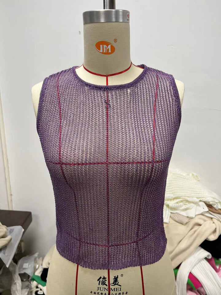 Damen glitzerndes Stricktop mit gerafftem Minirock Echo Archiv