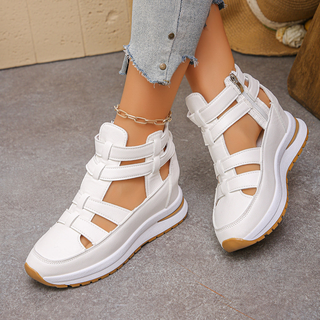 Damen Sportliche Plateau-Sandale mit geflochtenem Riemen und dämpfender Profilsohle – Sorelia