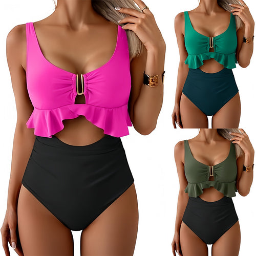 Damen Stylischer Badeanzug mit Raffungen und schicken Details Echo Archiv