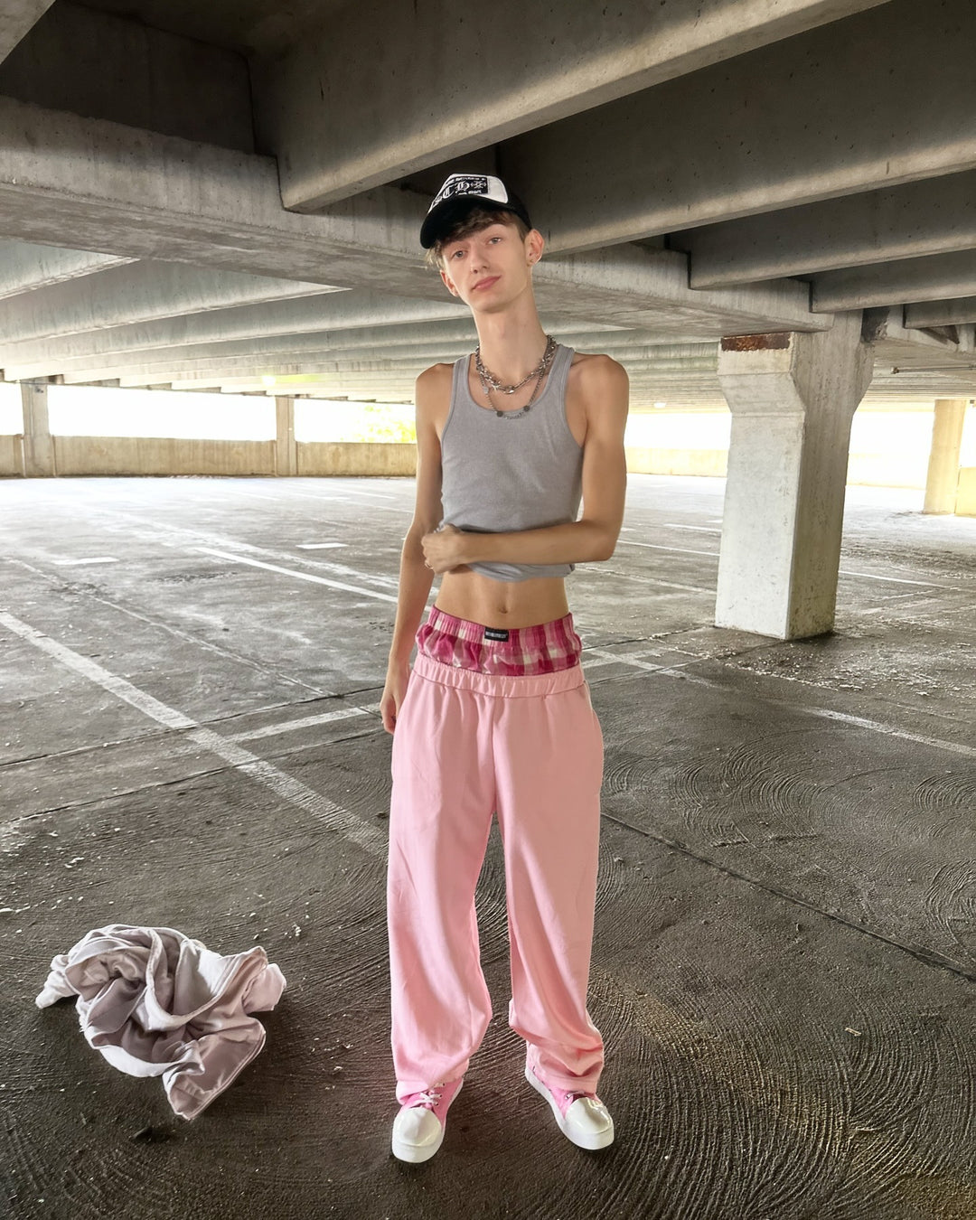 Damen nan lässige Jersey-Loungehose mit elastischem Bund und weitem Bein Echo Archiv