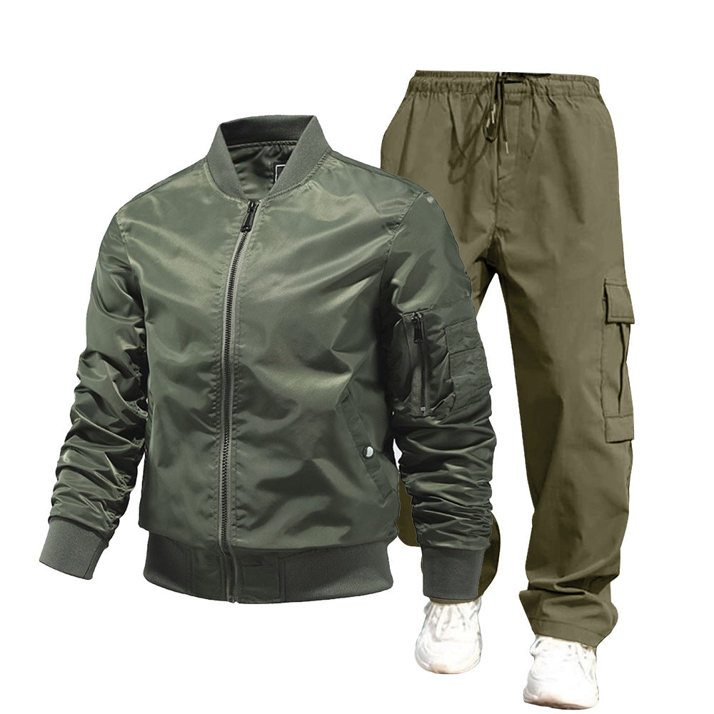 Herren urbane Bomberjacke und Cargo-Hosen Set Echo Archiv