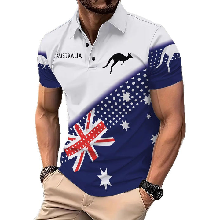 Herren Polohemd mit kreativem Australien-Design Echoarchiv