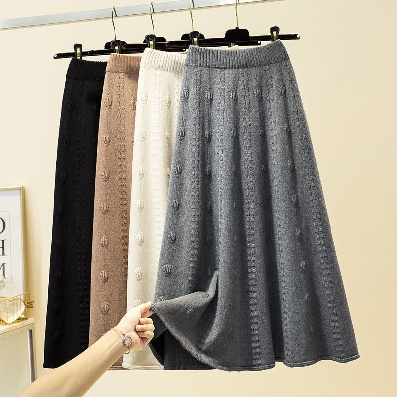 Damen Eleganter, luftiger Maxirock mit Rippstruktur Echo Archiv