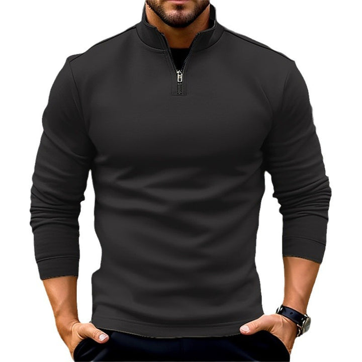 Herren funktioneller Pullover mit kurzem Reißverschluss und sportlichem Schnitt Echoarchiv