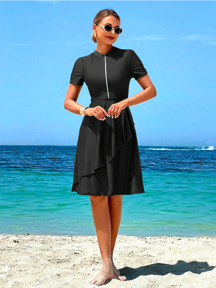 Damen Elegantes Strandkleid mit Rüschendesign Echo Archiv