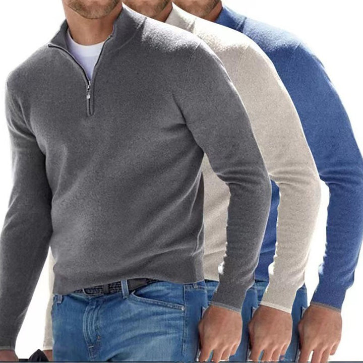 Damen nan leichter Sweatshirtpullover mit halbem Reißverschluss Echo Archiv