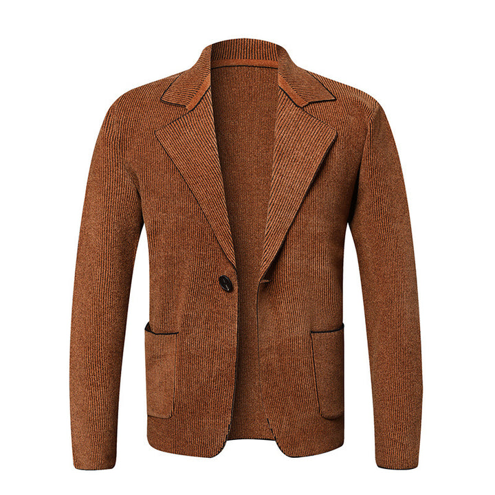 Herren eleganter Strickblazer mit praktischen Taschen Echoarchiv