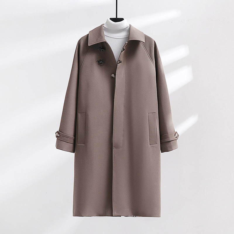 Damen Longline-Mantel mit Knebelverschluss und Raglanärmeln Echoarchiv