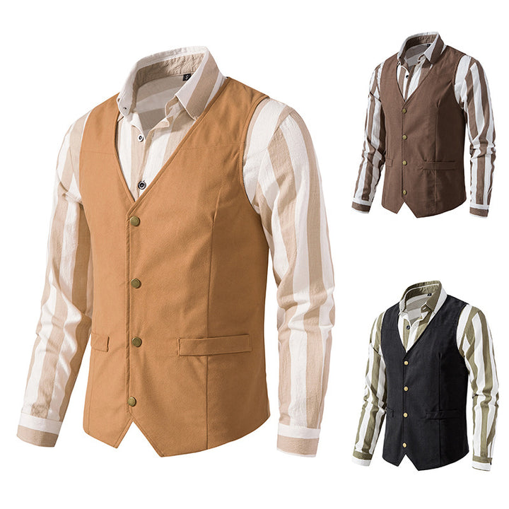 Herren Elegante Weste mit modernen Akzenten und strukturiertem Design Echoarchiv