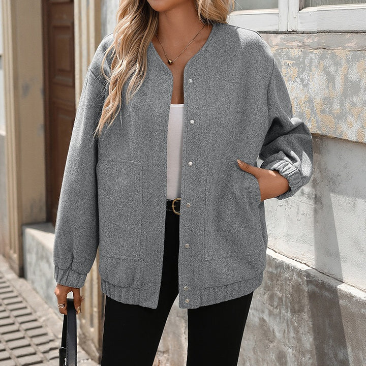 Damen Oversized Wolljacke mit Knopfdetails Echo Archiv