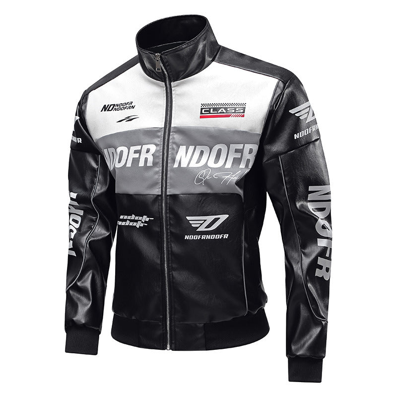 Herren Kunstleder Bikerjacke mit sportlichem Design Echo Archiv