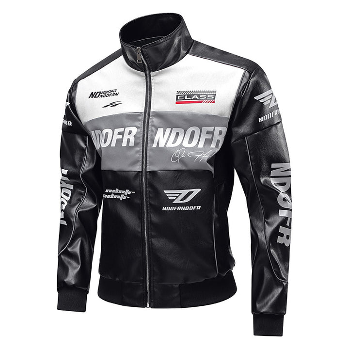 Herren Kunstleder Bikerjacke mit sportlichem Design Echo Archiv