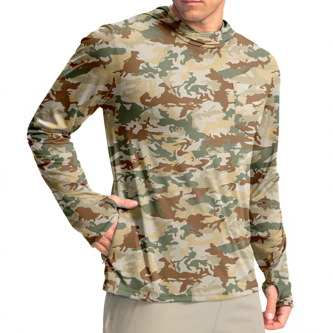 Herren Funktionsshirt mit Kapuze und Taschen – Avelline