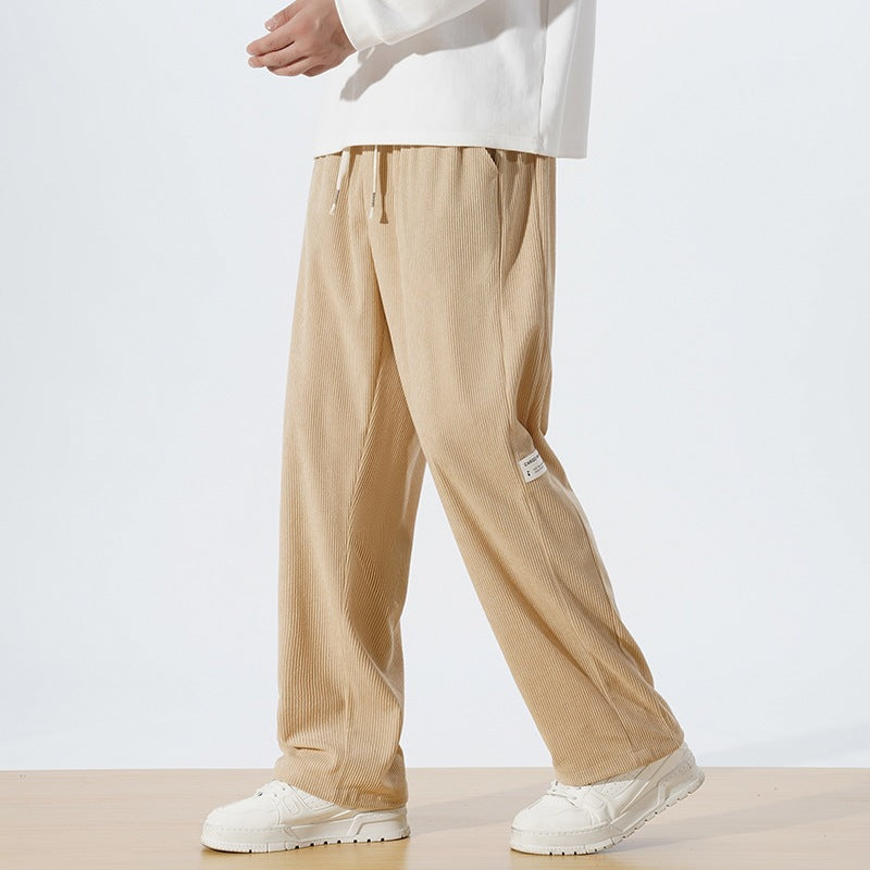 Herren Lässige Cordhose mit Elastischem Bund und Seitentaschen Echo Archiv