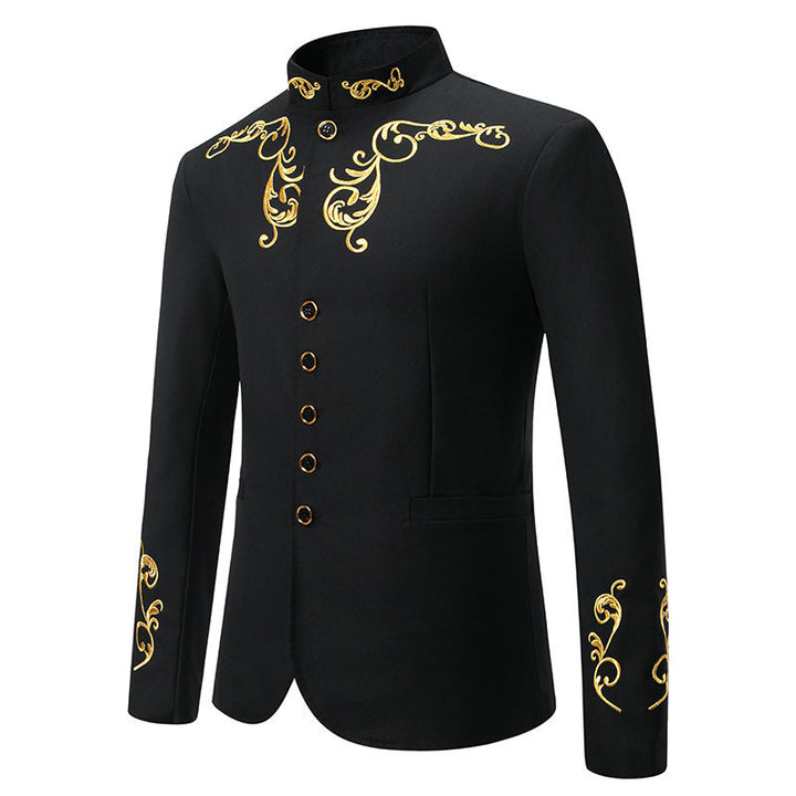 Herren Elegantes Blazer mit exquisiter Gold-Stickerei Echoarchiv