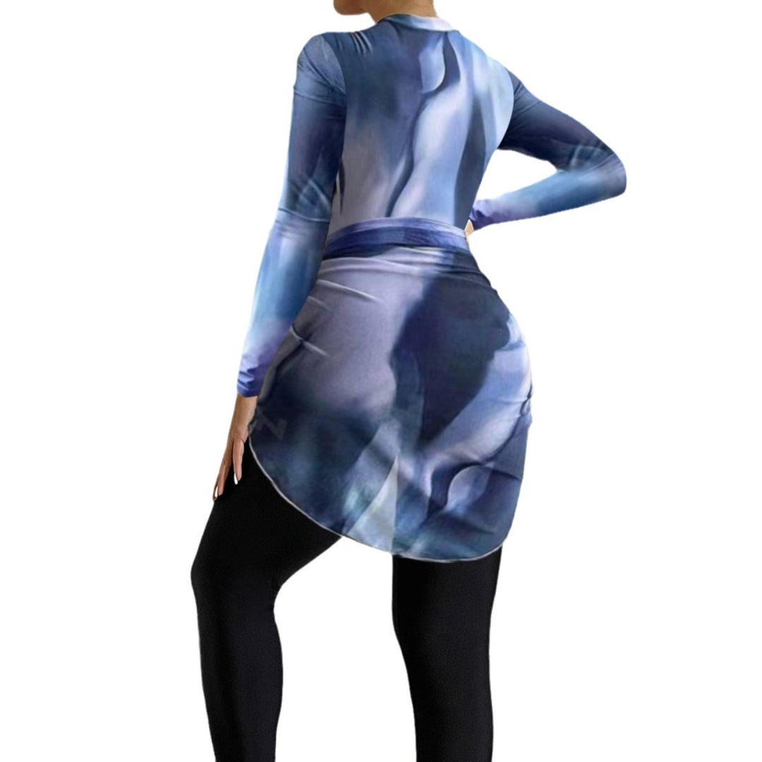 Damen Sportlicher One-Piece Surfanzug mit Wickelrock Echo Archiv