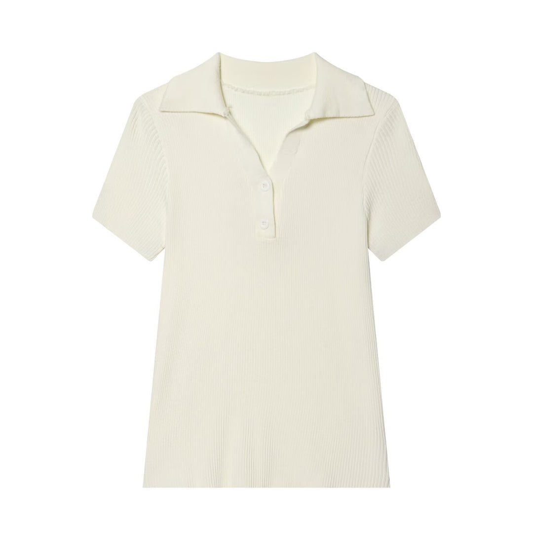 Damen Poloshirt mit strukturiertem Stoff und exklusivem Kragen Echo Archiv