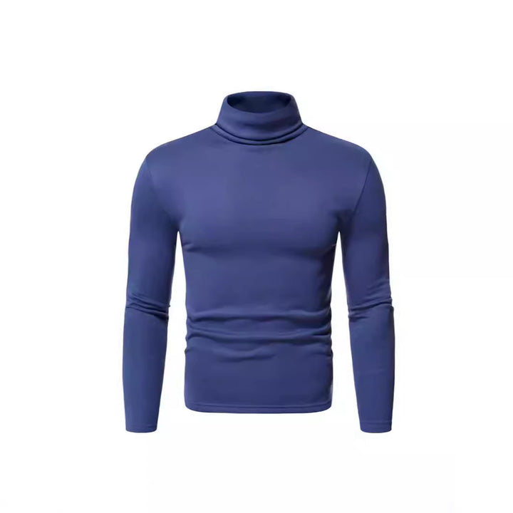 Herren Rollkragenpullover aus weichem Baumwollmix mit körperbetontem Schnitt Echoarchiv