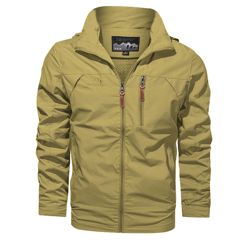 Herren Leichter Softshell-Windblouson mit Brust-Zipper und hochschließendem Kragen Echoarchiv