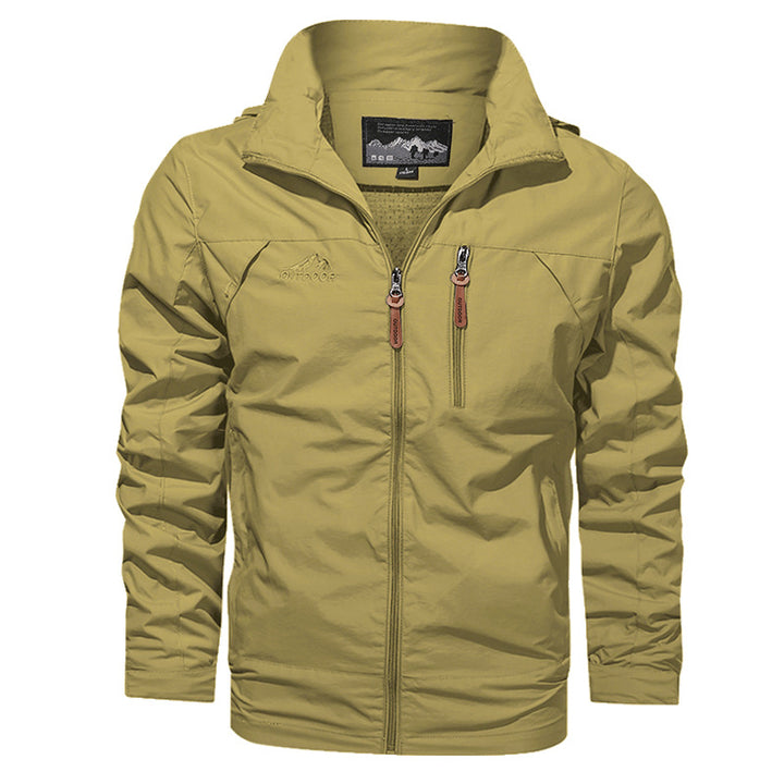 Herren Leichter Softshell-Windblouson mit Brust-Zipper und hochschließendem Kragen Echoarchiv
