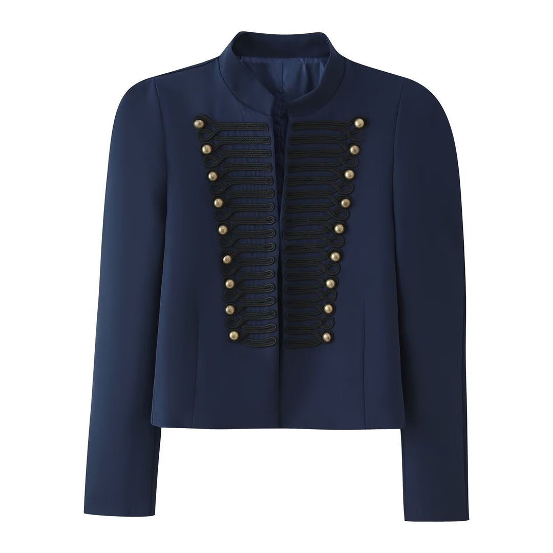 Damen Kurzjacke im Military‑Stil mit dekorativen Zierkordeln Echo Archiv