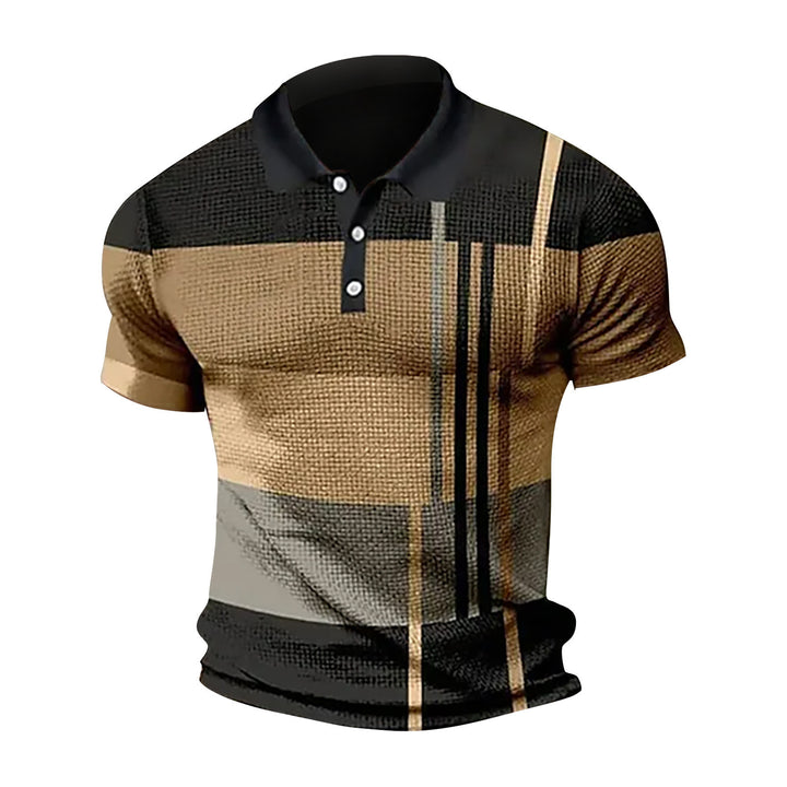 Herren Poloshirt mit modernem Muster und atmungsaktiven Eigenschaften Echoarchiv