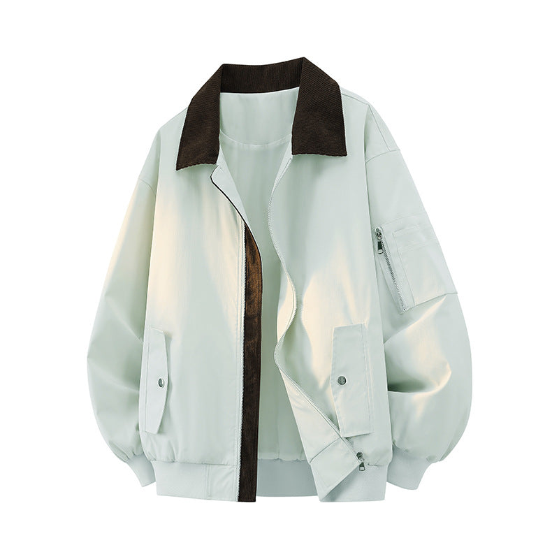 Herren Modische Bomberjacke mit Cordkragen Echo Archiv
