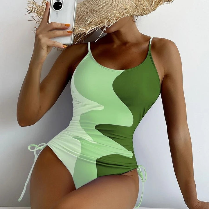 Damen Einteiler-Badeanzug mit verspielten Cut-Outs und floralem Design Echo Archiv