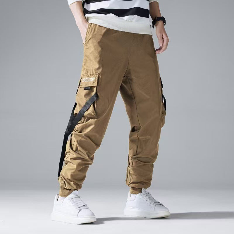 Herren Tech-Cargo-Jogginghose mit Multifachtaschen, Zugbändern & elastischen Bündchen Echo Archiv