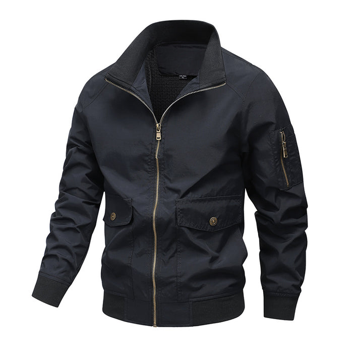 Herren Leichte Utility-Bomberjacke mit Ärmeltasche und Netzfutter Echo Archiv