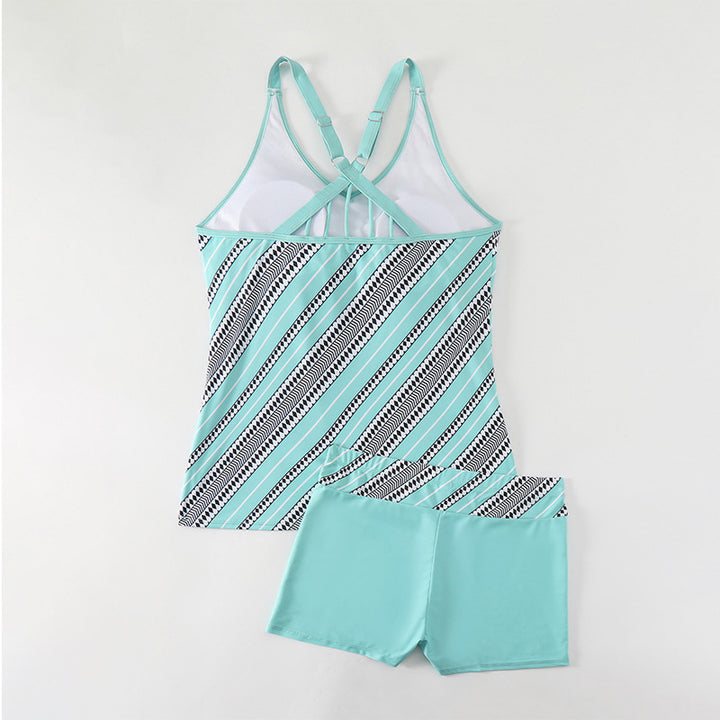 Damen Sportlicher Tankini und Shorts Set Echo Archiv