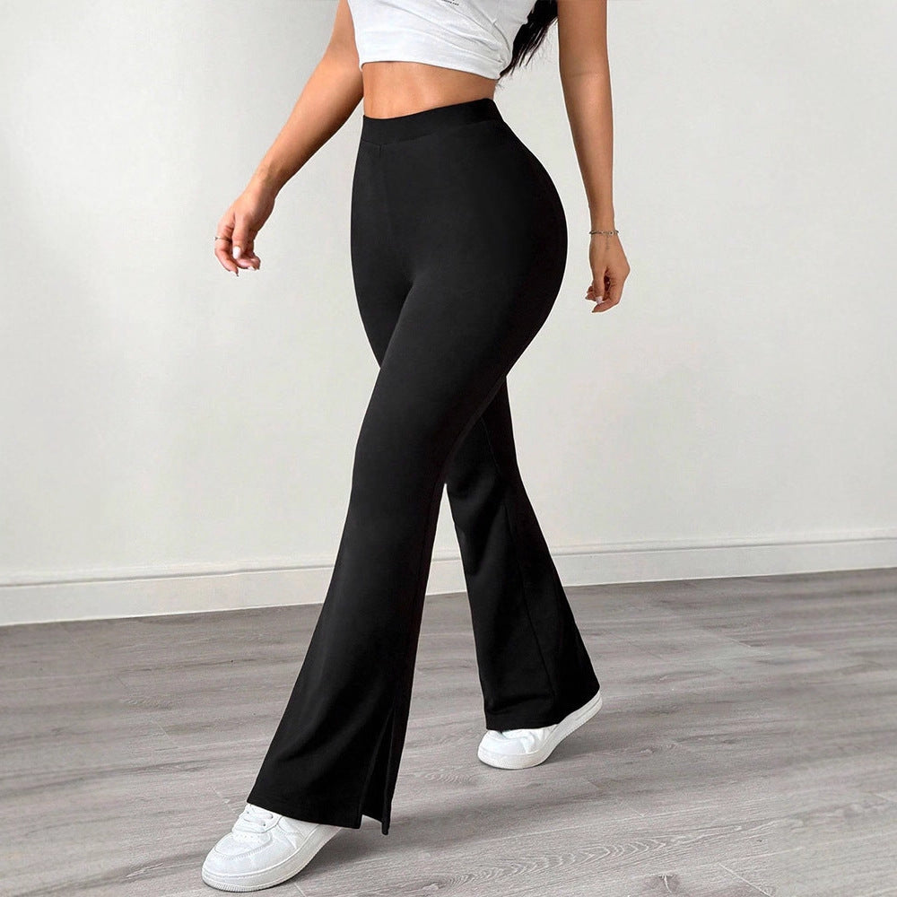 Damen elegante Flared-Hose aus flexibler Mikrofaser Echo Archiv