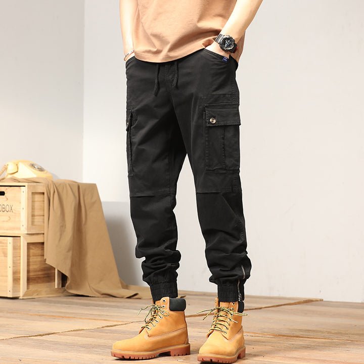 Herren Cargo-Hose mit multifunktionalen Taschen und elastischem Abschluss Echoarchiv