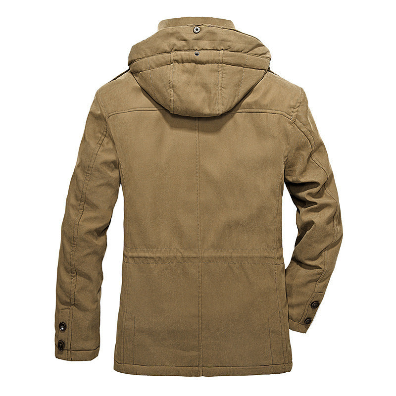 Herren Gefütterter Canvas-Fieldparka mit Sherpa-Innenfutter und Kapuzenkragen Echo Archiv