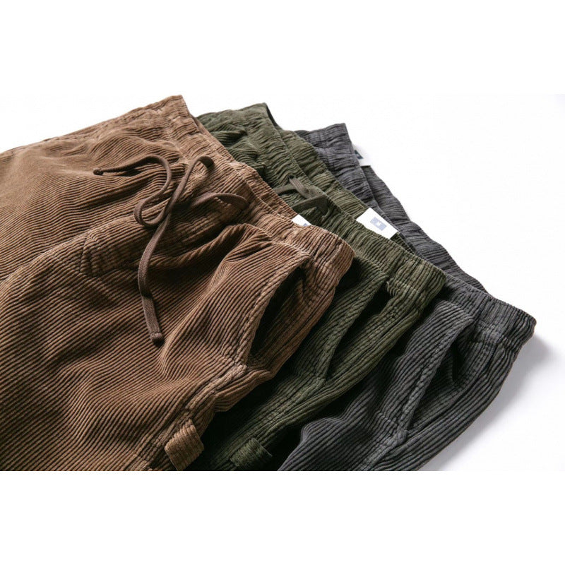 Herren lässige Cord-Hose mit verstellbarem Bund und praktischen Seitentaschen Echoarchiv